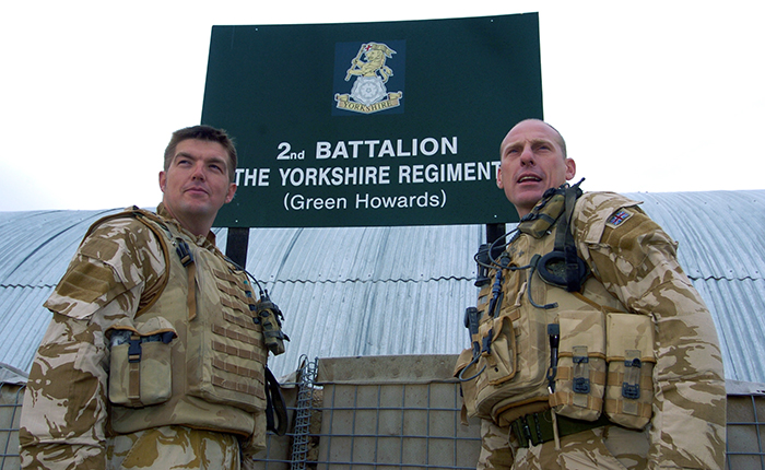 IN ACTION ... Corporal Carl Storr and Private Shane Johnson...