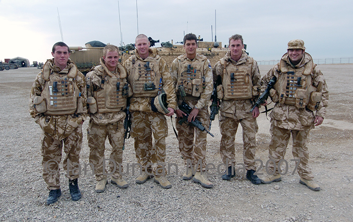 WARZONE... Some of the Scarborough troops from the Combat Logistic Patrol...
