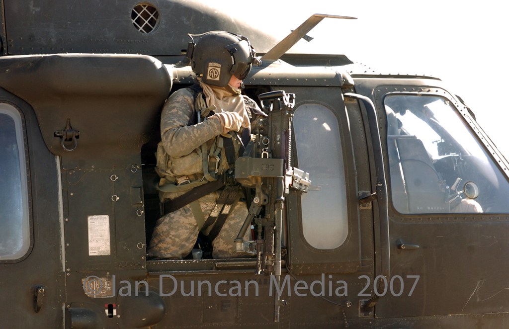 BLACK HAWK... My flight to Musa Qala  in Helmand province, Afghanistan, on Christmas Day 2007...