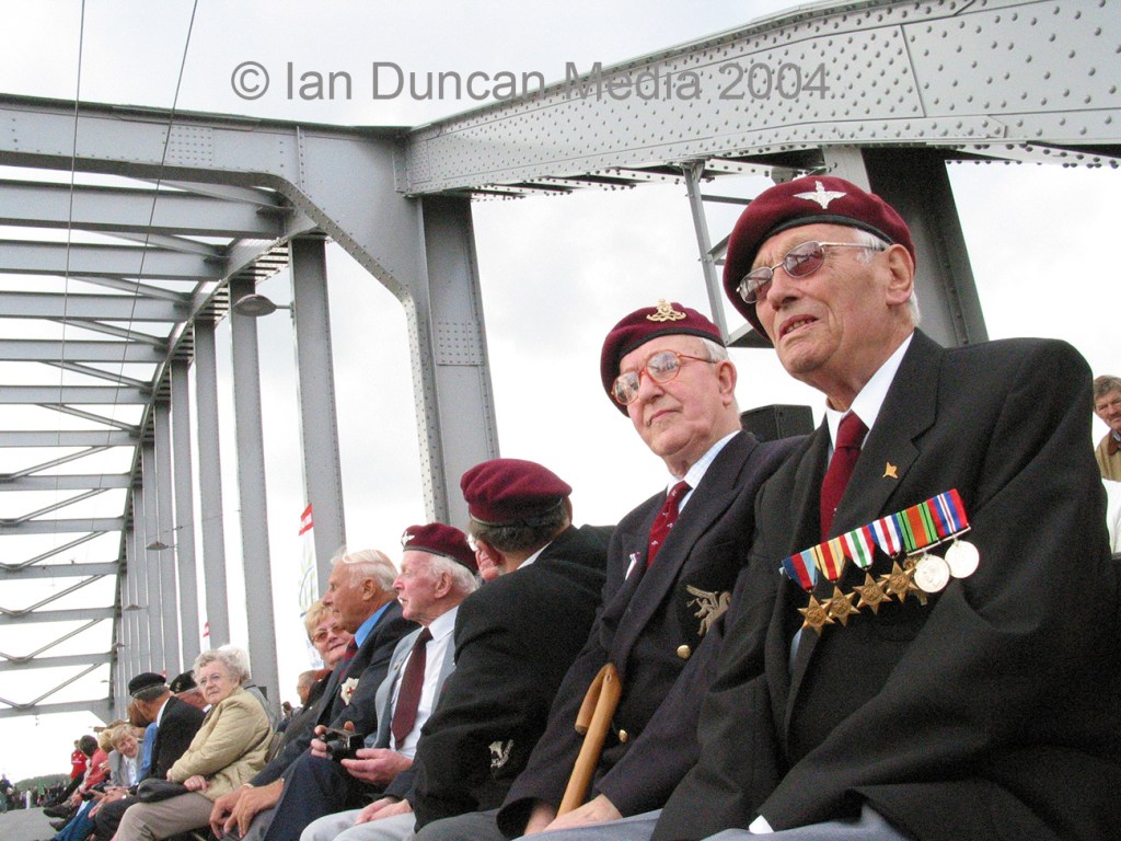 A BRIDGE TOO FAR... Veteran Arthur Sobey returns to Arnhem Bridge as part of the 60th anniversary commemoration...
