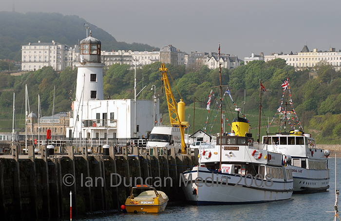 DOCKED... The Coronia and Regal Lady moored in Scarborough harbour...