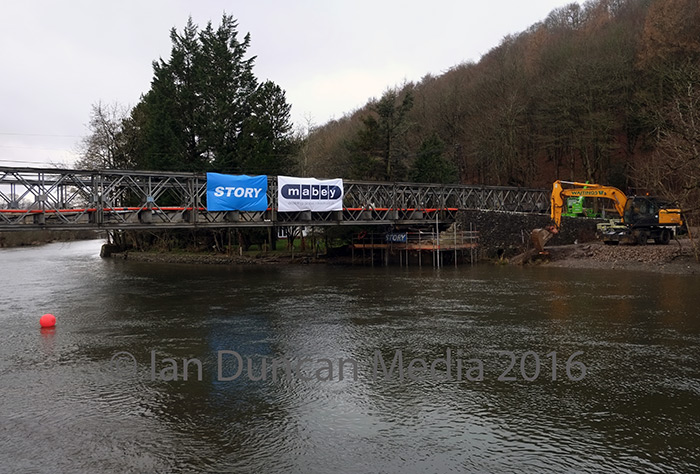 REPLACEMENT... The new crossing over the River Eamont in Pooley Bridge...