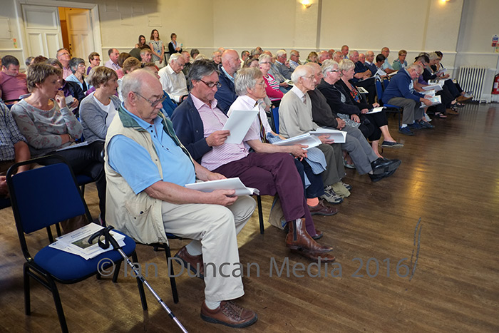 PUBLIC MEETING... Members of the public at the meeting in Appleby-in-Westmorland...