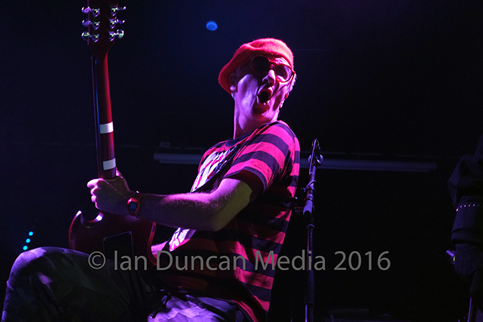 AYE AYE CAPTAIN... Sensible on stage with The Damned at Carlisle’s Brickyard...