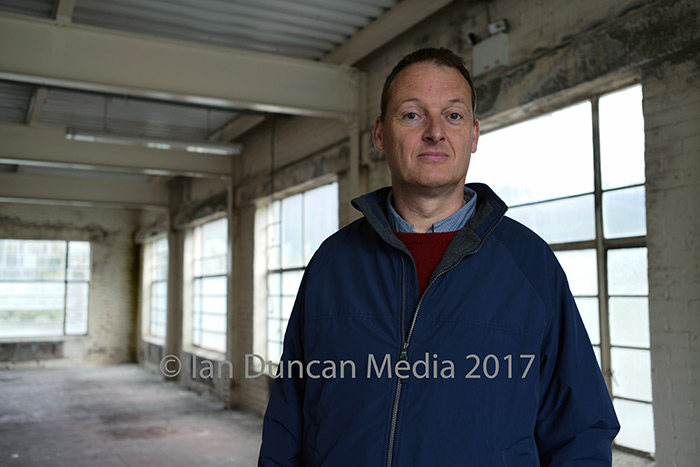 NEW USE? Keswick Ministries director James Robson inside the building...