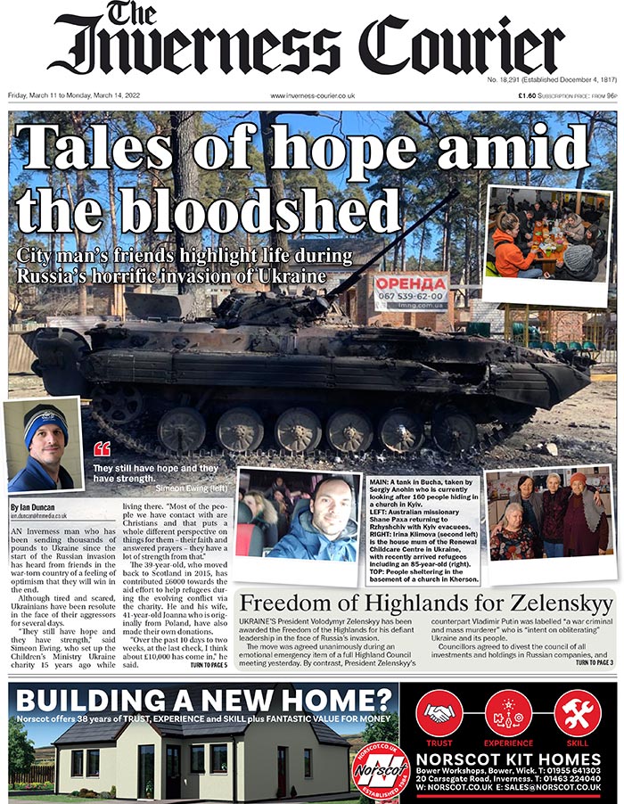 The article as it appeared in The Inverness Courier...