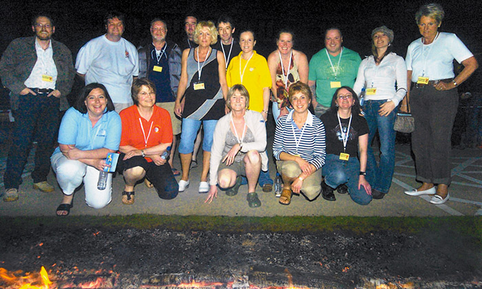 BURNING AMBITION ... The firewalkers get set for the task ahead...