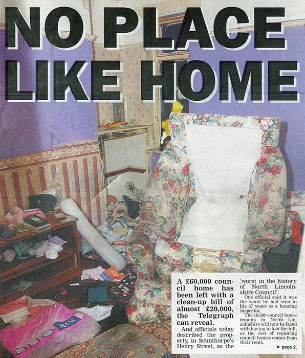 FRONT PAGE... The story as it appeared in the Scunthorpe Telegraph...