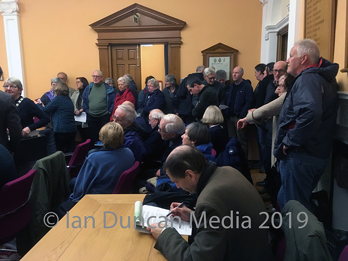STANDING ROOM ONLY... The packed public gallery at the meeting of Eden Council...