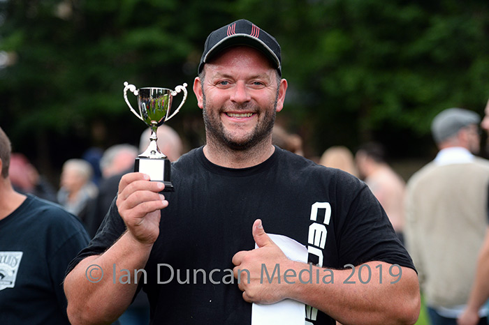 WINNER... Highland Strongman 2019 winner Jamie Gorrian...