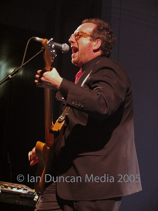LIVE ON STAGE... Elvis Costello and the Imposters at Leeds University Union...