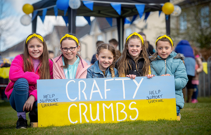 JUMBLE SALE... Halle Cran, Holly Stephen, Ruby Cowie, Lucy Aberenthy and Martha Macdonald...