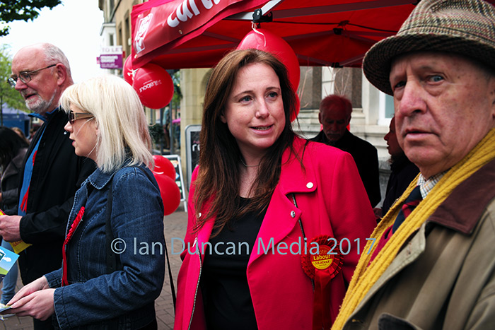 CAMPAIGN... Ruth Alcroft in Carlisle city centre...