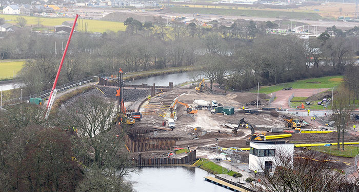 PROJECT SITE... including the drained section of the Caledonian Canal just off the A82... 