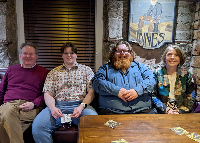 HOMECOMING... Eddy MacKenzie with his family on the night...
