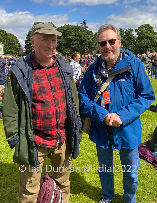 REUNION... Former work colleagues Dave Barry, left, and Ian Duncan at The Gathering music festival in Inverness...