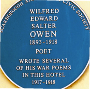 BLUE PLAQUE Which was unveiled by Scarborough Civic Society in 1999 near to the turret room...