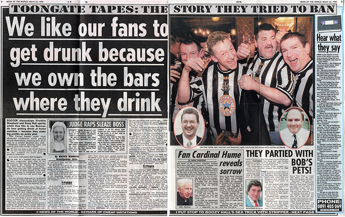 INSIDE... Pages two and three where the photo from the city centre bar which was used across two thirds of a page...