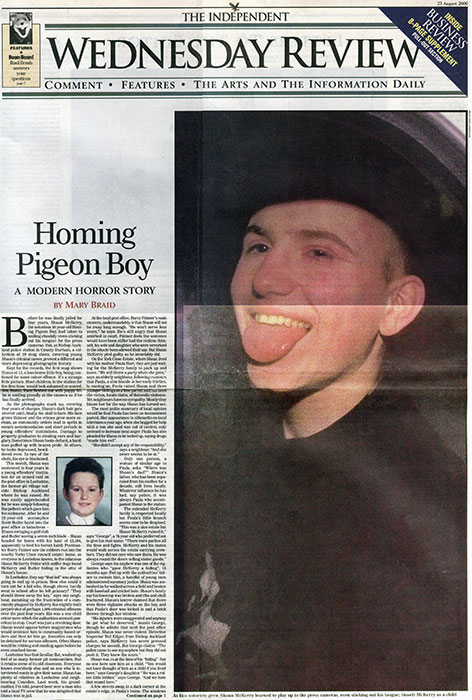 IDENTITY REVEALED... The cutting from the Independent on Wednesday, August 23, 2000...