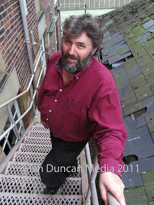 CARTOONIST... Steve Bell from The Guardian outside Scarborough Library ahead of his talk during Scarborough Literature Festival...