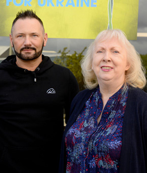 HERE TO HELP... Thomas Machnik and Helen MacRae of Highlands for Ukraine...