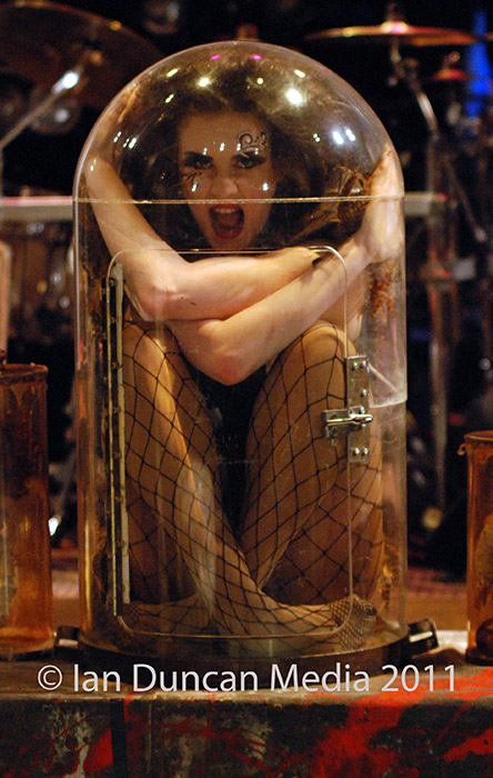 CIRCUS OF HORRORS… Girl in the bottle act which was performed with the Circus Of Horrors at the Futurist Theatre in Scarborough…