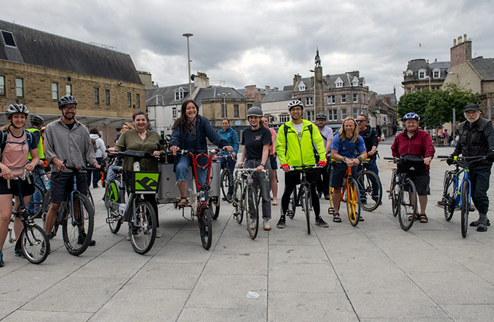 CRITICAL MASS... Participants gathered in Falcon Square before setting off...