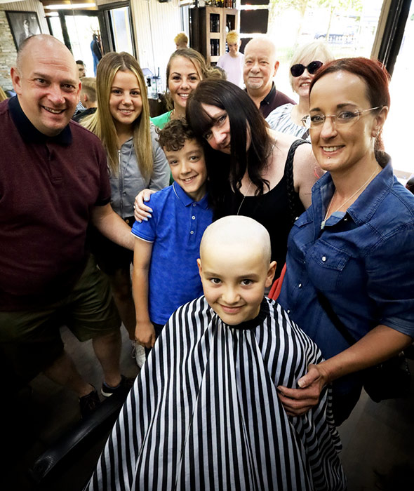 AFTER... Sam was supported by his family...