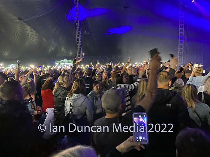 MOBILE PHONE LIGHTS... A modern take on the lighter salute to Skipinnish at Bught Park in Inverness...