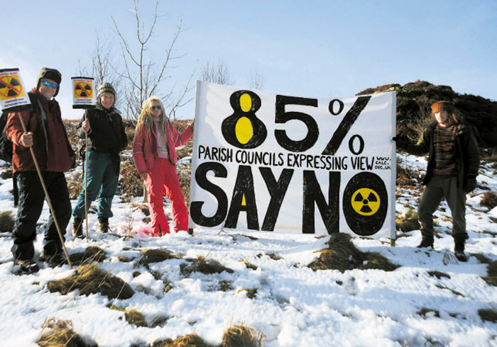 CLEAR MESSAGE... From left, Stuart Miller, Pam Andrew, Mary Davidson and Mark Lloyd...