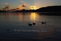SUNSET... Dores Beach at the northern end of Loch Ness in the Highlands of Scotland...