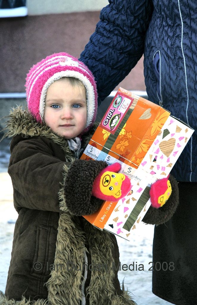 GIFTS… Shoeboxes full of presents for the children in Sadovoye in the Crimean peninsula, Ukraine…