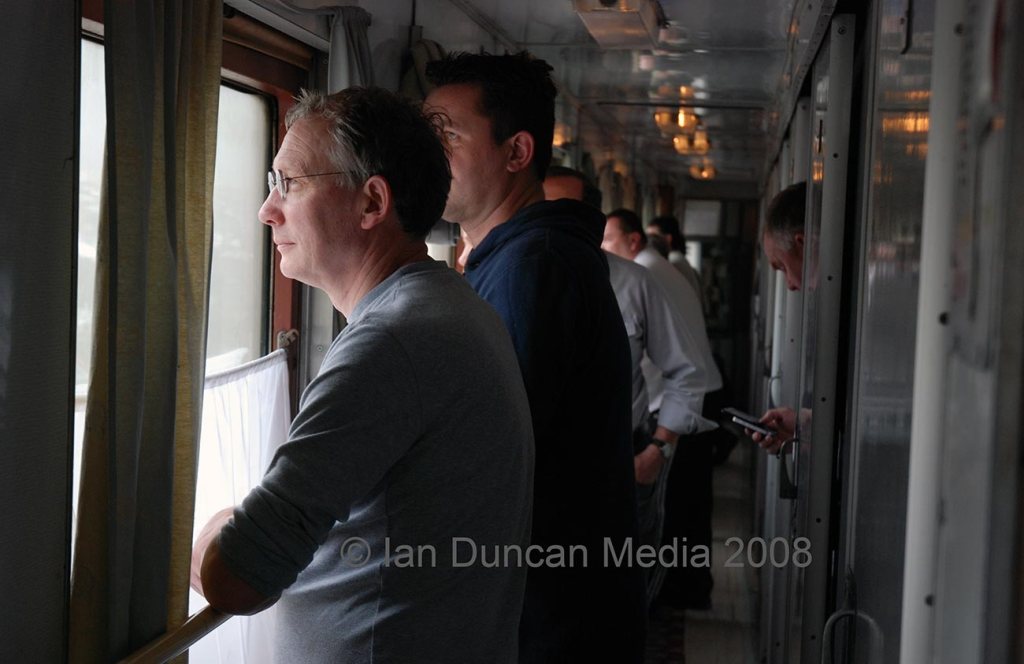 TRAIN... Other members of the group on the overnight train between Crimea and Kiev in Ukraine...