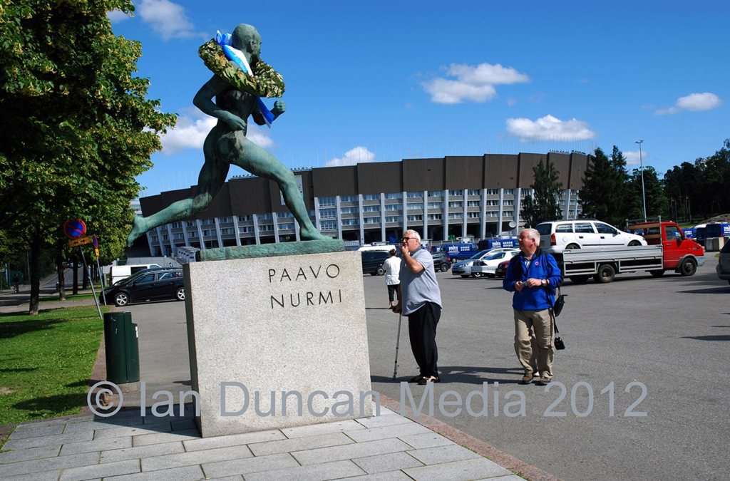 PAAVO NURMI STATUE... Next to the Helsinki Olympic Stadium in Finland...