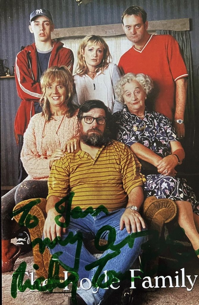SIGNED PHOTO... The picture given to me by actor Ricky Tomlinson when he spoke in Hartlepool...