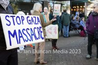 VIGIL FOR GAZA… Weekly gathering in English Street organised by Carlisle's Palestine Solidarity Group…