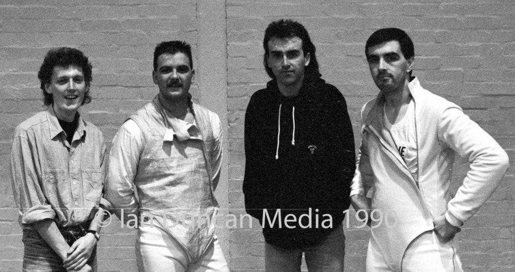FENCING COMPETITION... Me on the left of the picture with my fellow members of Sunderland-based Harlequins Fencing Club at the North East Section Novices competition in February 1990...