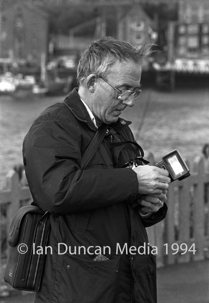 THE BULLETPROOF CAMERA BAG... My dad, Bill Duncan, with the bag in 1994...