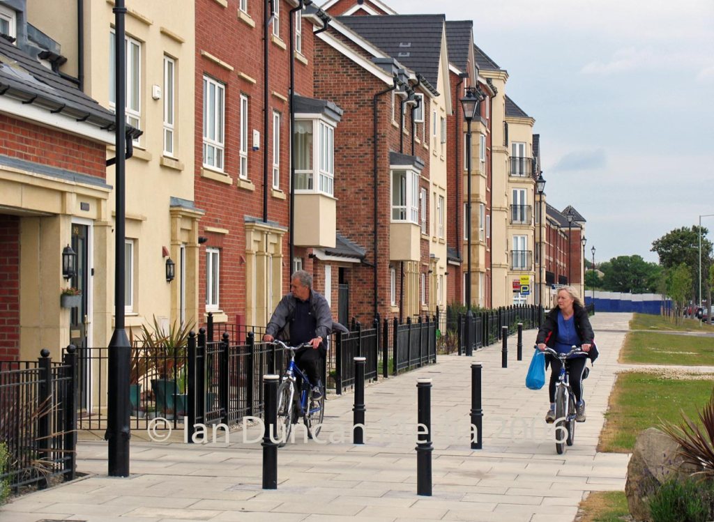 NEW HOUSES... The development on the site of the former Westoe colliery in South Shields...