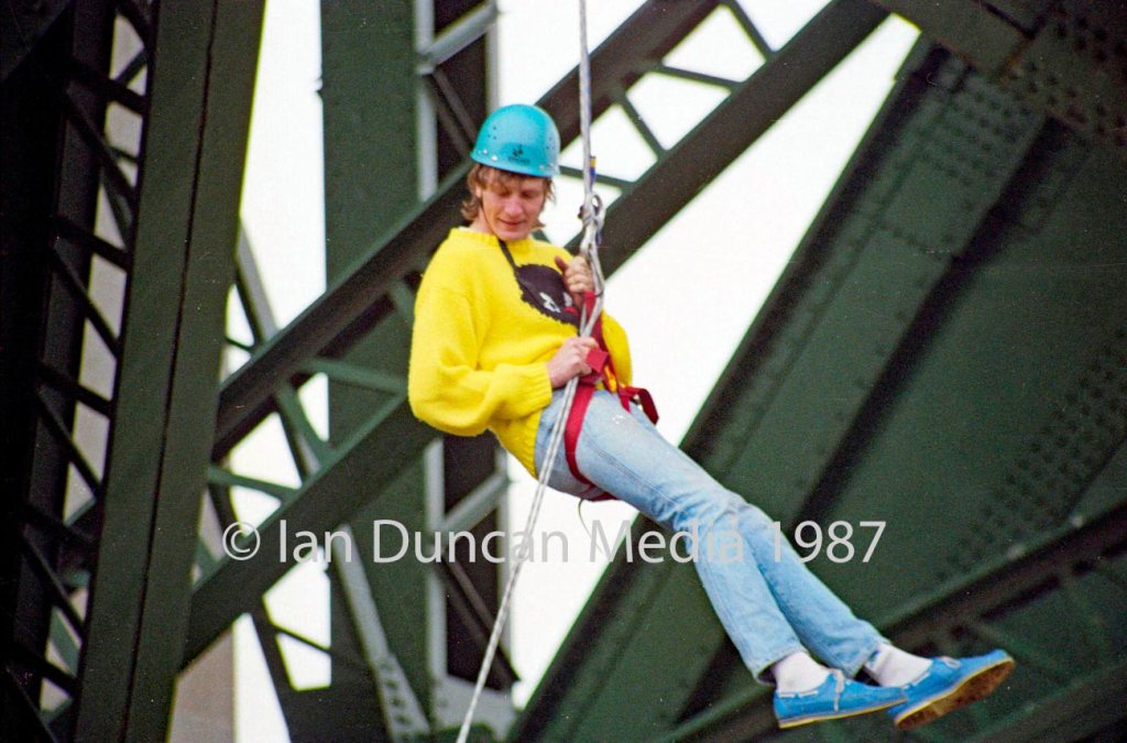 TYNE BRIDGE ABSEIL... This was in aid of charity and organised by the Sunderland Outdoor Activities Association...