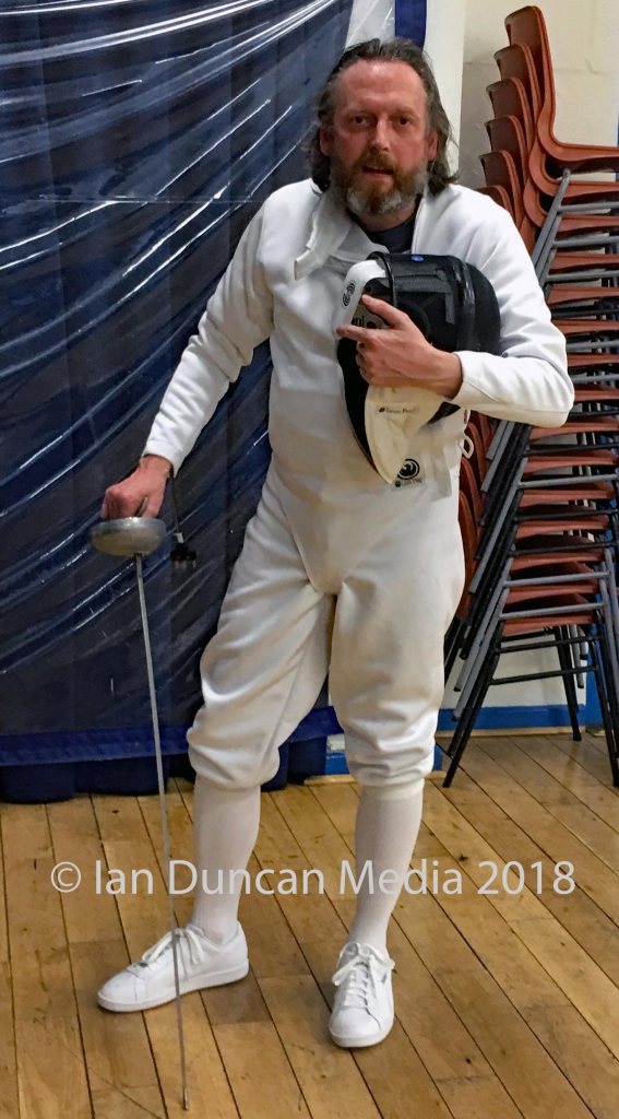 FENCER... Ian Duncan at the Herdwick Fencing Club in Cumbria in 2018...