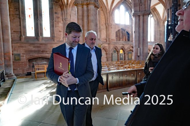 MINISTERIAL VISIT... Jim McMahon MP, the minister of state for local government and English devolution, visits Carlisle Cathedral during a visit to the city...