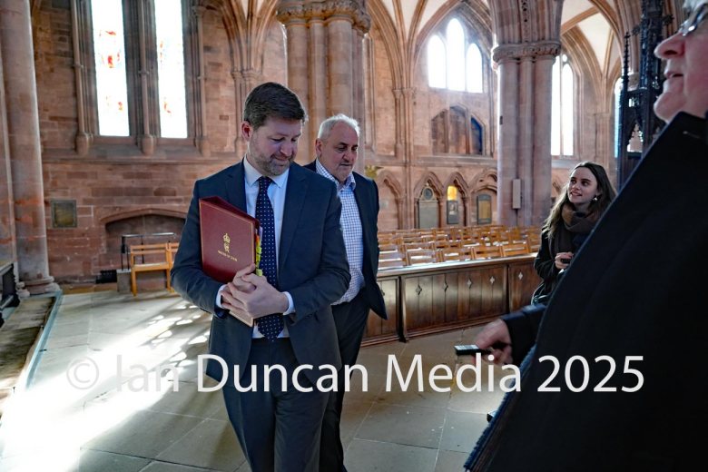 MINISTERIAL VISIT... Jim McMahon MP, the minister of state for local government and English devolution, visits Carlisle Cathedral during a visit to the city...