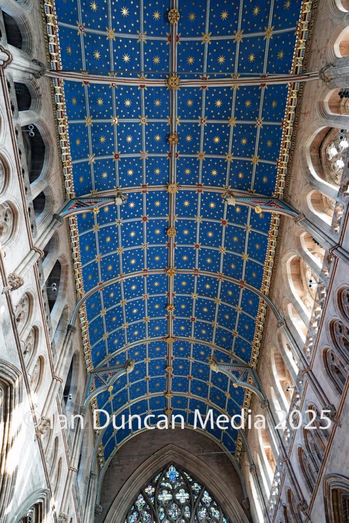 STARRY NIGHT... The decorated ceiling of Carlisle Cathedral...