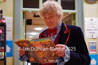 SCI-FI SCARBOROUGH… At Scarborough Spa in Scarborough in North Yorkshire… Jon Pertwee lookalike Scott Goodman from Leicester with a Doctor Who magazine…
