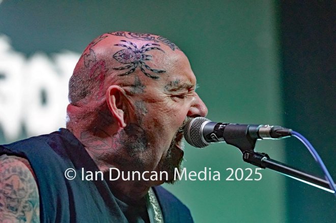 Pychobilly pioneers The Meteors perform at The Brickyard in Carlisle in Cumbria...