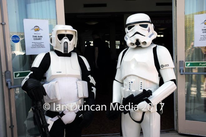 SCI-FI SCARBOROUGH… At Scarborough Spa in Scarborough in North Yorkshire… Stormtroopers from Star Wars…