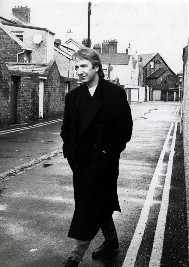 EXPLORING: Actor Alan Rickman wanders the streets of Barrow in October 1992...