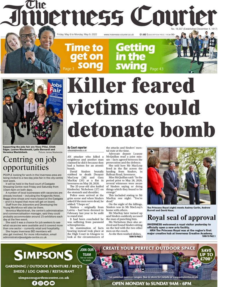 Coverage of the official opening of the Inverness Creative Academy in the Inverness Courier on Friday, May 6, 2022.