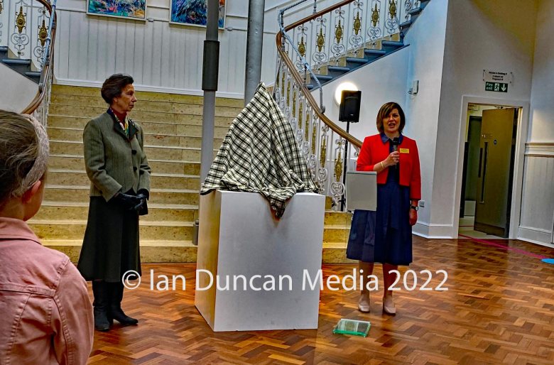 ROYAL VISIT... The Princess Royal (centre) at Inverness Creative Academy to officially open the facility. Picture: Ian Duncan.